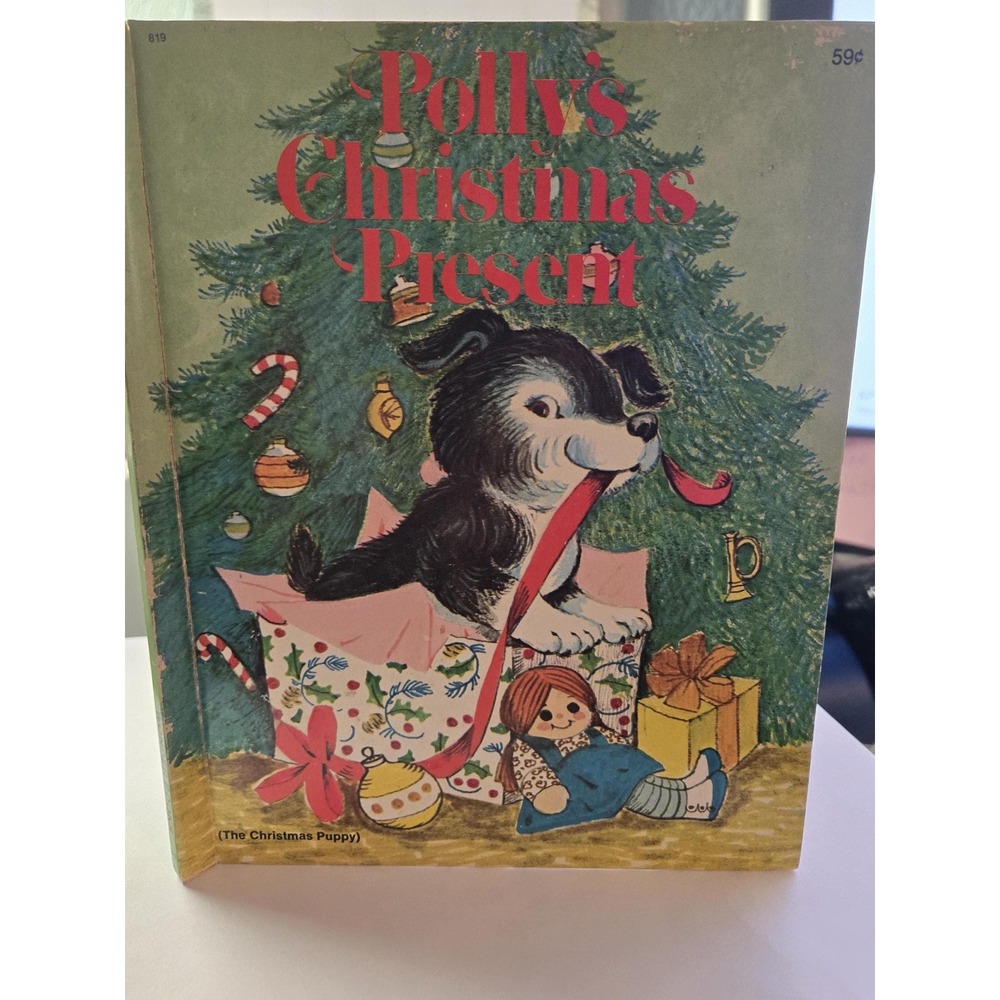 Vintage Polly's Christmas Puppy, Wonder Books, 1953 copyright,‎ hardcover